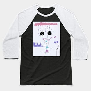 Kids and Purple Rain Stick Figure Baseball T-Shirt